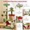 Green and Red Christmas Cat Tree with Condo, Scratcher and Hammock
